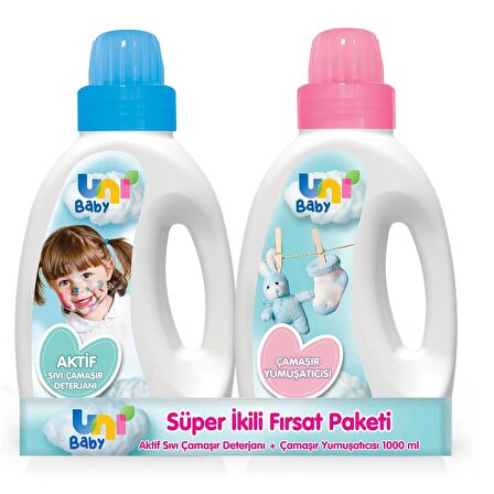 Unıbaby Deterjan 1000 Ml+Yumuşatıcı 1000 Ml