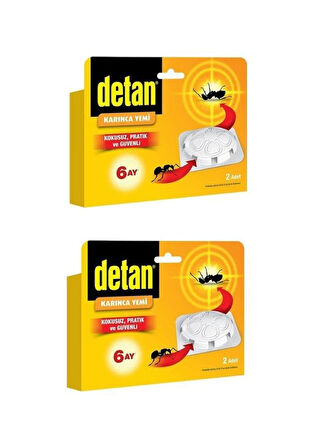 Detan 2 Li Kokusuz Karınca Yemi 6 Ay Etkili x 2 Adet 