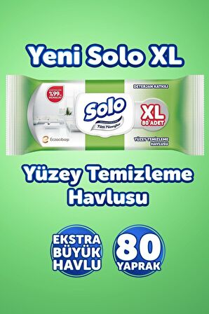 Solo Tüm Yüzeyler Islak Temizleme Havlusu XL 2'li 160 Yaprak