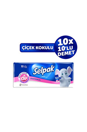 SELPAK ® Çiçek Kokulu Mendil 100'lü (10*10)