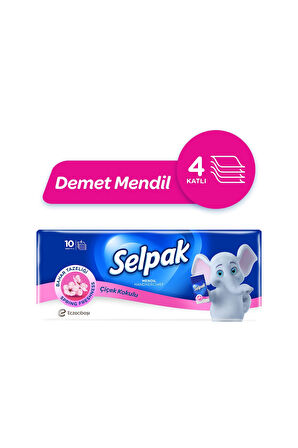 SELPAK ® Çiçek Kokulu Mendil 100'lü (10*10)