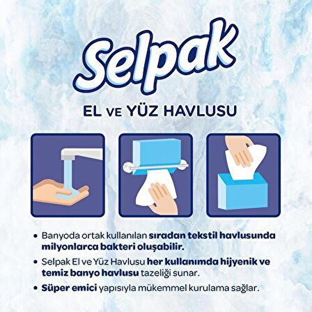 Selpak El ve Yüz Havlusu x 3 Paket 240 Yaprak