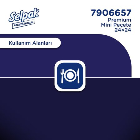 Selpak Professional Premium 24x24 cm 50'li Mini Peçete x 24 Adet