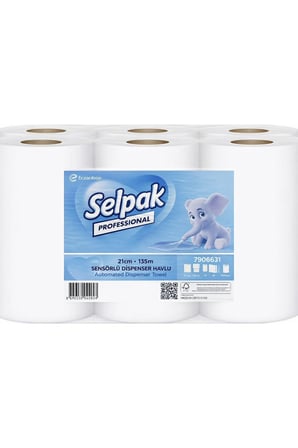 Selpak Professional Touch Sensörlü 21 cm 70 mt 6'lı Kağıt Havlu