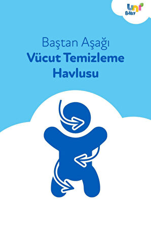 Uni Baby Vücut Temizleme Havlusu Xxl 4'lü 200 Yaprak