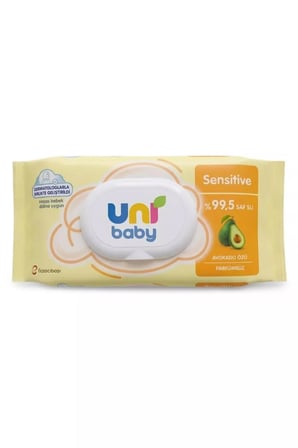 Uni Baby Sensitive Avokado Özlü Islak Mendil, 90 Adet