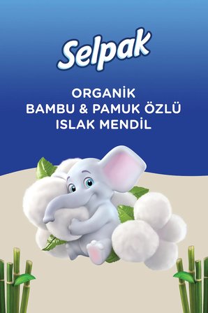 Selpak ® Organik Bambu Ve Organik Pamuk Özlü Islak Mendil 12'li 600 Yaprak