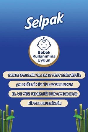 Selpak ® Organik Bambu Ve Organik Pamuk Özlü Islak Mendil 12'li 600 Yaprak
