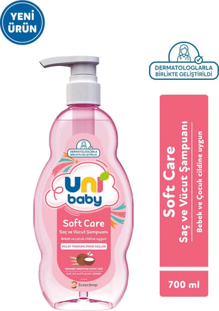 Soft Care Organik Hindistan Cevizi Yağlı Saç ve Vücut Şampuanı 700 ml