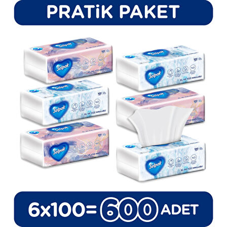 Selpak V Katlama Kağıt Havlu 6 Paket 600 Yaprak 3 Katlı Ev ve Endüstriyel Kullanıma Uygun