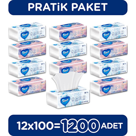 Selpak El ve Yüz Havlusu 12 Paket 12 Rulo 2 Katlı 100 Yaprak Ev ve Endüstriyel Kullanıma Uygun