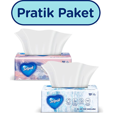 Selpak El ve Yüz Havlusu 12 Paket 12 Rulo 2 Katlı 100 Yaprak Ev ve Endüstriyel Kullanıma Uygun