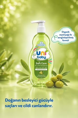 Soft Care Organik Zeytinyağlı Saç ve Vücut Şampuanı 700 ml