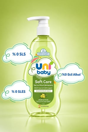 Soft Care Organik Zeytinyağlı Saç ve Vücut Şampuanı 700 ml