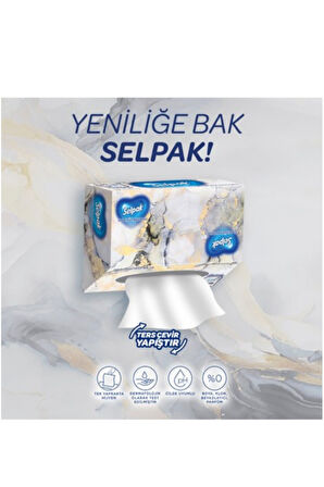 Selpak El ve Yüz Havlusu Kutulu Mermer Desen 10*80 Yaprak