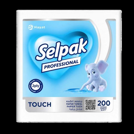 Selpak Professional Touch V Katlama 2’si 1 Arada Peçete ve Tuvalet Kağıdı 200 Yaprak x 24 Paket – Toplam 4800 Yaprak