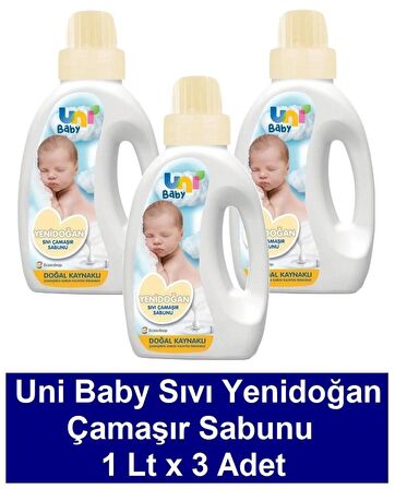 Uni Baby Yenidoğan Sıvı Çamaşır Sabunu 1000 Ml x 3 Adet