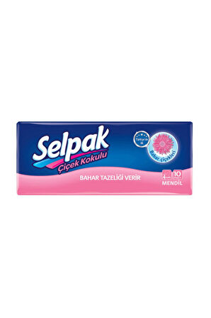 Selpak Çiçek Kokulu Mendil 10 x 10 Paket (100 Adet)