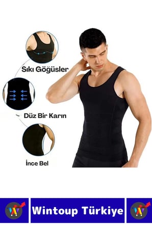 #Korse Kıyafet İçinde Belli Olmaz Dik Duruşa Yardımcı Göğüs Karın Sıkılaştıran Erkek Korse 4'lü Set