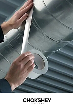 Alüminyum Yanmaz Folyo Bant Özel Suya Sıcaklığa Dayanıklı Tamir Soba Boru Yama 44mmx20m - 1 Adet