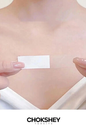 Elbise Kaydırmaz Şeffaf Elbise Sabitleyici Dekolte Takı Kıyafet Bandı - 1 Adet