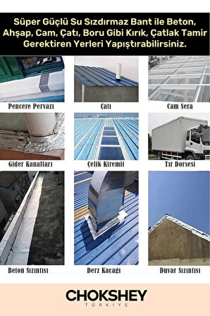 Süper Güçlü Su Geçirmez Sızdırmaz Mavi Renk Çok Amaçlı İzolasyon ve Tamir Bandı 48mm x 10m - 1 Adet