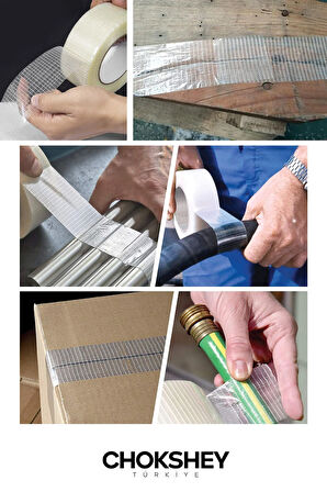 AĞ TAKVİYELİ GÜÇLÜ KOLİ BANDI 48mmx20mt - 1 Adet