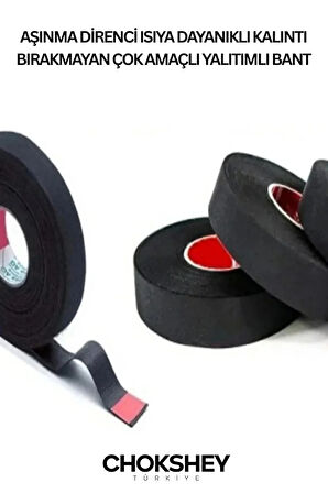 Bez Bant Isıya Dayanıklı Aşınma Direnci Kalıntı Bırakmayan Alev Yalıtım Bant 10mt 1 Adet