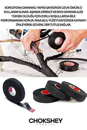 Bez Bant Isıya Dayanıklı Aşınma Direnci Kalıntı Bırakmayan Alev Yalıtım Bant 10mt 1 Adet