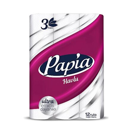 Papia Kağıt Havlu 12'li (4'lü)