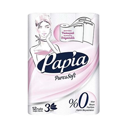 PAPIA HAVLU PURE SOFT 12 RULO