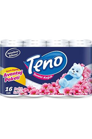 Teno Ultra Tuvalet Kağıdı Çift Katlı 16 Lı Paket Pudra Kokulu