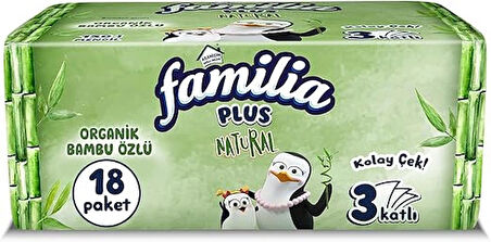 Familia Plus Natural Çek Al Mendil 150'li 18 Adet