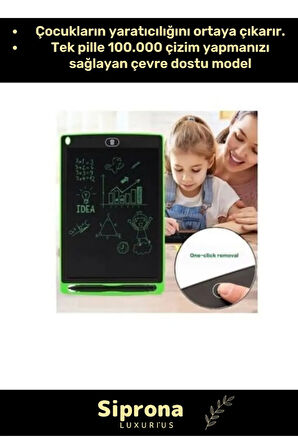 Lcd Ekranlı Kalemli Dijital Çizim Tableti Yazı Tahtası Boyama Resim Için Akıllı Çocuk Tablet 8,5 Inç