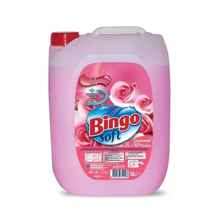 Bingo Soft Çamaşır Yumuşatıcı 5 lt Gülpembe ve Sensitive 2 li 