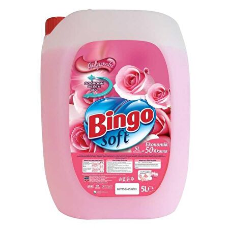 Bingo Soft Gülpembe Beyazlar ve Renkliler İçin Yumuşatıcı 5000 ml 50 Yıkama