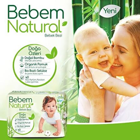 Bebem Natural Bebek Bezi 3 Beden Midi 34'lü