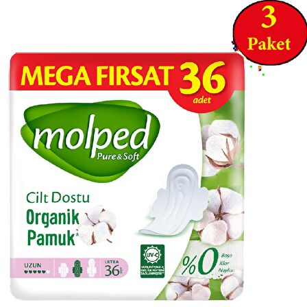 Molped Pure Soft Hijyenik Ped Uzun Mega Fırsat 108 Adet