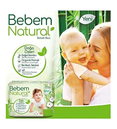 Bebem Natural Mini 2 Beden (3-6 Kg) Jumbo Avantaj Paketi 84'lü