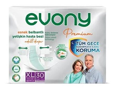 Evony Premium Belbantlı Extra Large XL Hasta Bezi 30 Adet