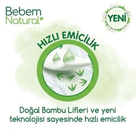 Bebem Natural Ultra Fırsat Extra Large 6 Numara Bebek Bezi 64 Adet 15+ Kg