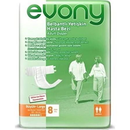 EVONY YETİŞKİN BEZİ EKSTRA LARGE 8Lİ