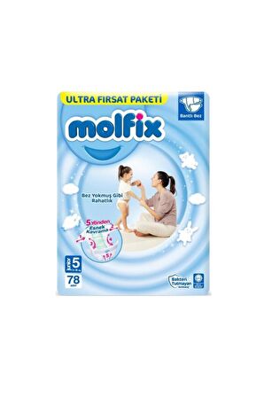 Molfix 5 Numara Junior 2x78'li Bel Bantlı Bez