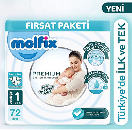 Molfix Premium Fırsat Paketi 1 No 72 li