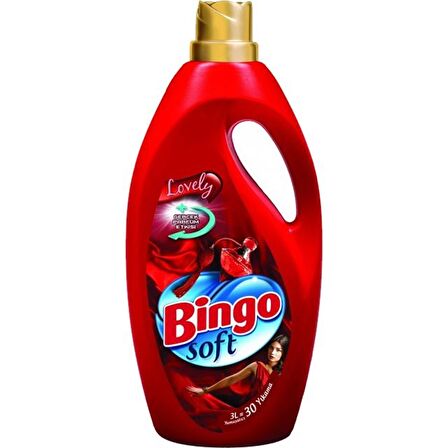 Bingo Soft Lovely Beyazlar ve Renkliler İçin Yumuşatıcı 3000 ml 30 Yıkama