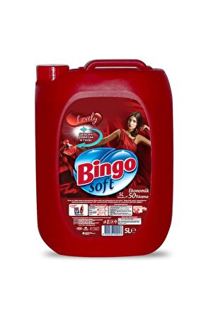 Bingo Soft Lovely Beyazlar ve Renkliler İçin Yumuşatıcı 5000 ml 50 Yıkama