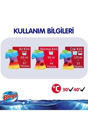 Bingo Renkliler İçin Sıvı Deterjan 4 lt 67 Yıkama 