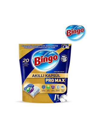 Bingo Akıllı Kapsül Pro Max Bulaşık Makinesi Deterjanı Tableti 20'li