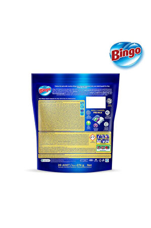 Bingo Akıllı Kapsül Pro Max Bulaşık Makinesi Deterjanı Tableti 20'li