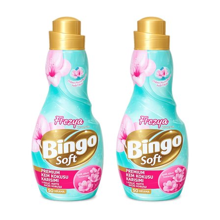 Bingo Soft Konsantre Yumuşatıcı Nem Kokusu Karşıtı 1200 ml Frezya 2 li